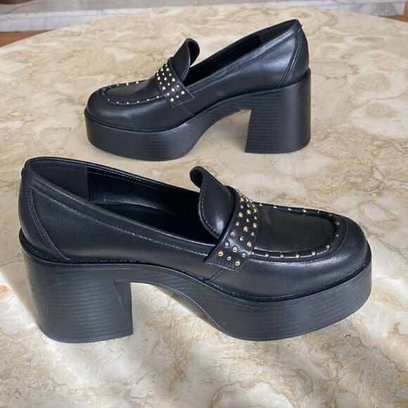 NEW! Design Concept Studio Chunky Studded Platform Loafers - Picture 7 of 11